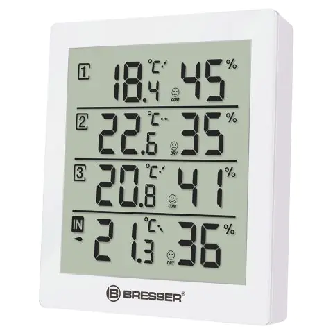 Метеорологична станция Bresser Temeo Hygro Quadro, бяла