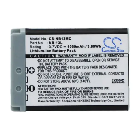 Батерия за фотоапарат / камера CANON NB13MC NB13L 3,7V 1050 mAh LiIon Cameron Sino, (35939770)