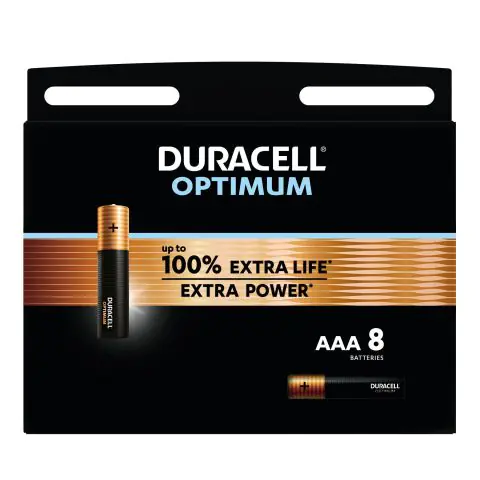 Алкална батерия DURACELL OPTIMUM MX2400 LR03 AAA /8 бр. в блистер/ 1.5V, (35939912)