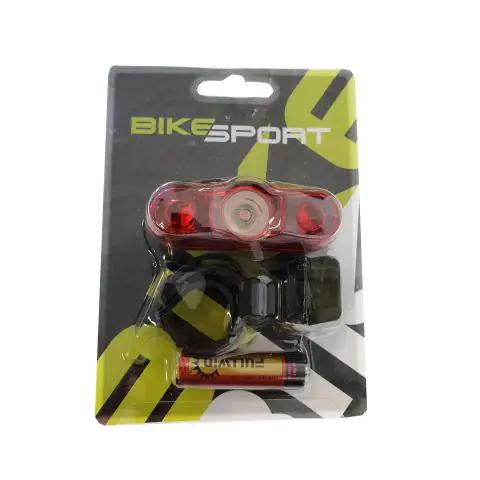 Аксесоар за велосипед Bikesport, Задна светлитна DL90402, LED, с батерии Светлинки, 27745