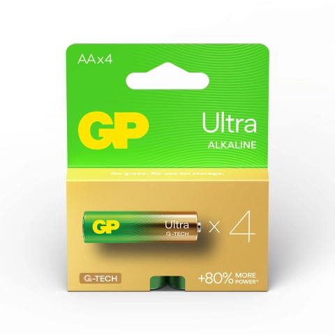Алкална батерия GP ULTRA LR6 AA /4 бр. в опаковка/ 1.5V GP, GP15AU, (35932521)