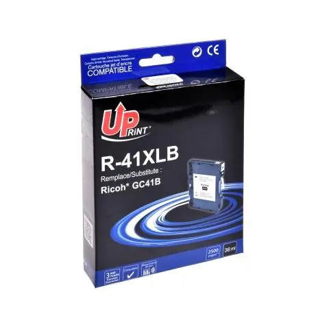 Мастило гел UPRINT GC41K, RICOH, 36ml, 2500 копия, 405761, Черен, (35933698)