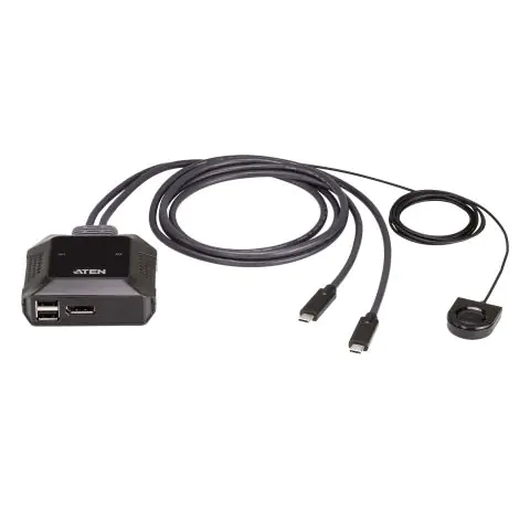 KVM превключвател, ATEN US3312, 2-портов, 4K, DisplayPort, USB-C, (35937447)