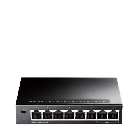 Суич Cudy GS108, 8 портов, 10/100/1000, Auto-MDI/MDIX, Метален корпус, (35935471)