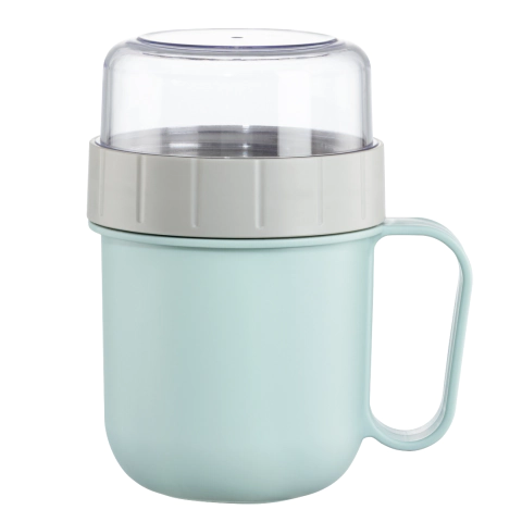 Купа за зърнени храни Xavax To Go, 2 отделения, 500 + 200 ml, пастелно синьо/сиво, (35935747)