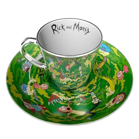 Комплект ABYSTYLE RICK AND MORTY Mirror mug & plate set Portal, Чаша, Подложка, (35935589)
