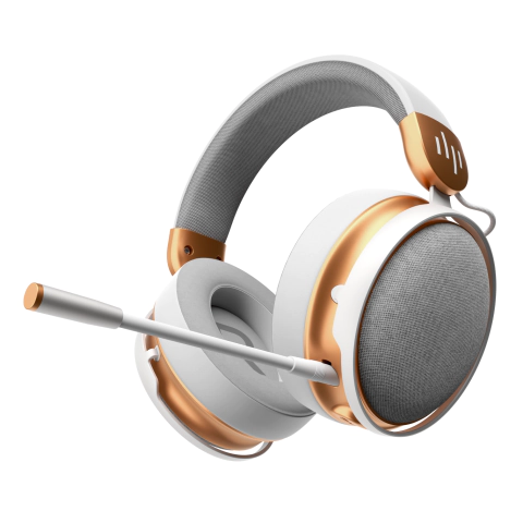Геймърски безжични слушалки Dark Project Sono Wireless - White/Gold, (35939045)