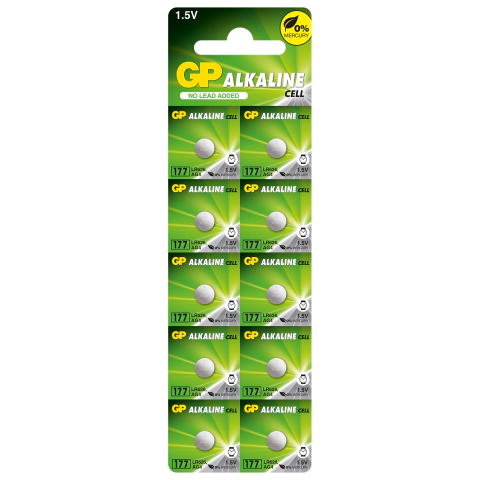 Бутонна алкална батерия GP177 LR-626/ 10 бр./pack цена за 1 бр./ AG4 1.55V GP, (35932501)