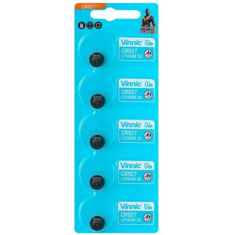Бутонна батерия литиева CR927 3V /AG7/ 395 5PK BLISTER /цена за 1 батерия/ VINNIC, (35937073)