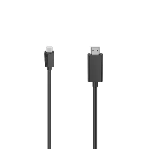 Кабел HAMA USB-C мъжко - HDMI мъжко, Ultra-HD, 4K, 3 м, 3 звезди, Черен, (35934399)