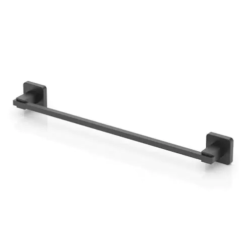 Закачалка за кърпи и хавлии TEKNO TEL TR MG 360B, 47х6х5 см, Закрепване с дюбел, Матово черно, (18294)