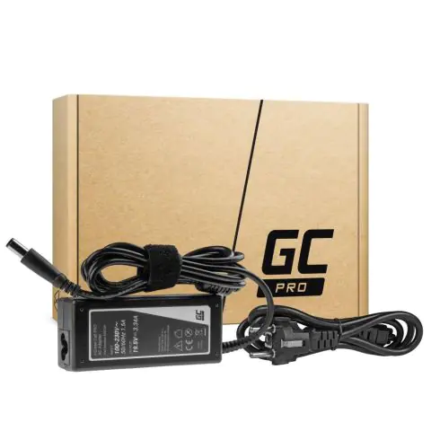Захранване за лаптоп GREEN CELL, AC Adapter за DELL PRO Charger / AC Adapter 19.5V 3.34A 65W for Dell Latitude E6330 E6410 E6430 E6530 E7440 Inspiron 15 5558 15R N5110, (35939343)