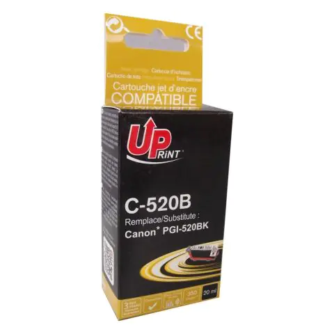 Мастилница UPRINT PGI520 CANON, С чип, Черен, (35932433)
