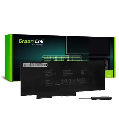 Батерия за лаптоп DELL Latitude 5280 5290 5480 5490 5491 5495 5580 5590 5591 Precision 3520 3530 93FTF GJKNX 7,6V 6200mAh GREEN CELL, (35939335)