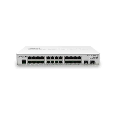 Суич Mikrotik CRS326-24G-2S+IN, 24xGigabit LAN, 2xSFP+ cages, (35934352)