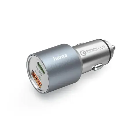 HAMA Бързо зарядно за кола, 1x USB-C PD, 1x USB-A QC, 38 W, 201639, (35937038)