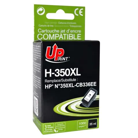 Мастилница за струен принтер UPRINT H-350XL, HP, Черен, (35932748)