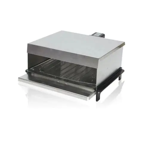Парти грил Rubino PG-06I, 800W, Подвижна тава с дръжка и скара, Сребрист, (999RU30118)