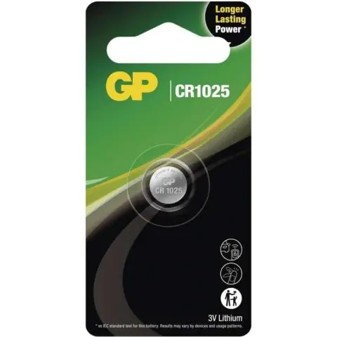 Литиева бутонна батерия GP CR1025 3V 1 бр. в блистер /цена за 1 бр./, (35938406)