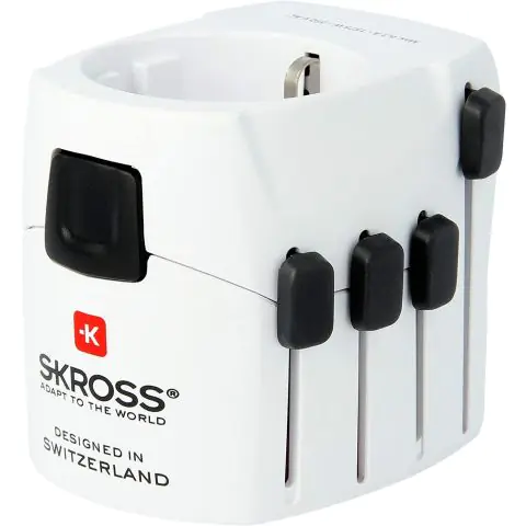 Адаптер SKROSS PRO Earthed 1103145, World, Бял, (35935759)