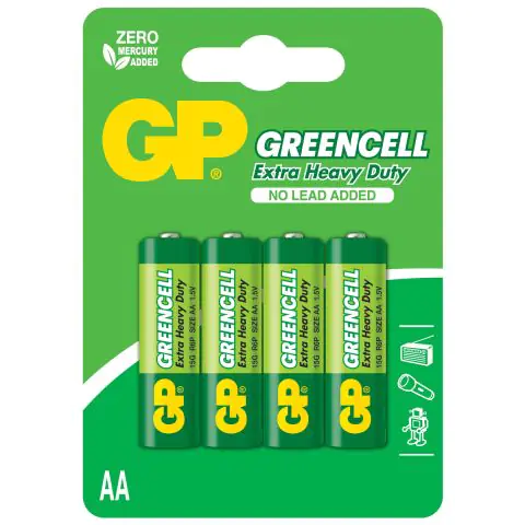 Цинк карбонова батерия GP R6 GREENCELL 15G-U4 /4 бр. в опаковка/ blister 1.5V, (35936475)