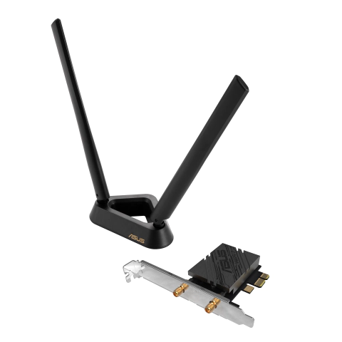Безжичен адаптер ASUS PCE-BE92BT WiFi 7 PCI-e две външни антени и Bluetooth 5.4, (35939165)