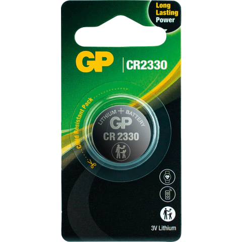 Литиева бутонна батерия GP CR-2330 3V 1 бр. в блистер /цена за 1 бр./, (35934877)