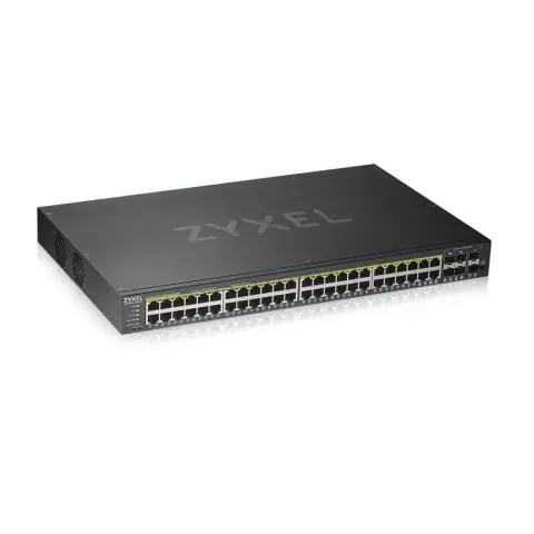 Суич ZYXEL GS1920-48HP, 44х GbE порта, 4х Combo порта SFP/RJ-45, Управляем, Монтаж в шкаф, (35934303)