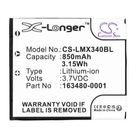 Батерия за баркод скенер Honeywell Voyager 1602G 8650 8670, LXE LX34L1-G LiIon 3.7V 850mAh Cameron Sino, (35938224)
