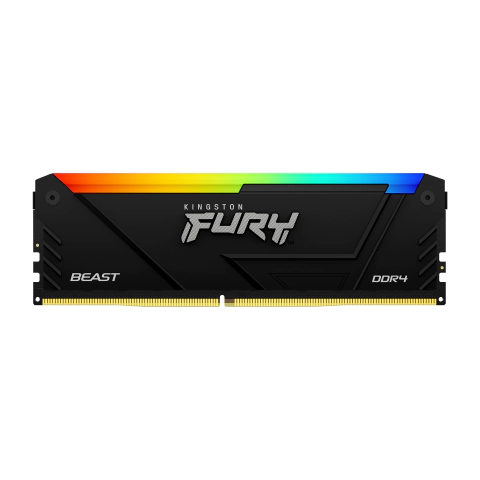 Памет Kingston FURY Beast Black RGB 8GB DDR4 3600MHz CL17, (35936752)