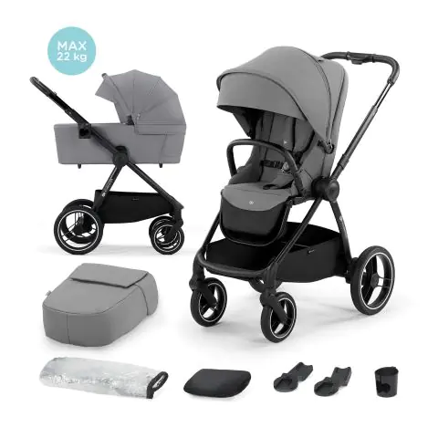 Бебешка количка Kinderkraft NEA 2в1 NEA, Platinium Grey, (15744)