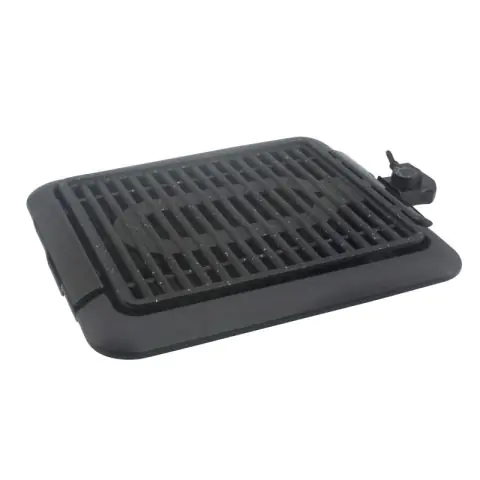 Бездимна скара Voltz V51015EM, 1250W, Мраморно покритие, 25.5х30.5 см, Черен, (10683)