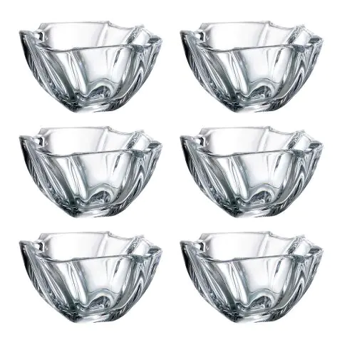 Комплект купички Bohemia Neptune Bowl Set, 6 бр, 13 см, Кристалит