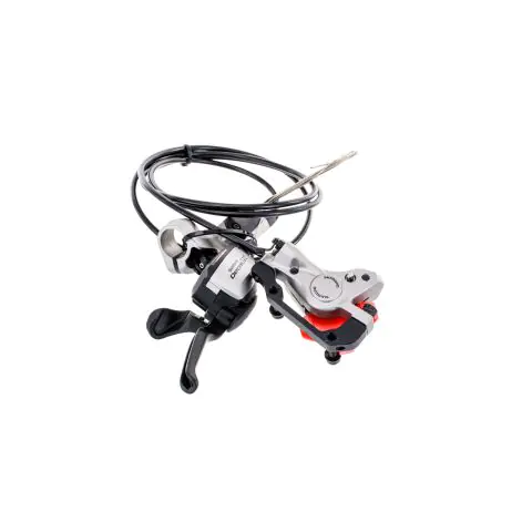 Компонент за велосипед Shimano, DISC-ASSEMBLED SET, DEORE LX ST-M585 BR-M585 W/ADAPTER FOR STANDARD FORK, METAL PAD, W/O ROTOR 1350mm HOSE Спирачки Хидравлични спирачки, 5206