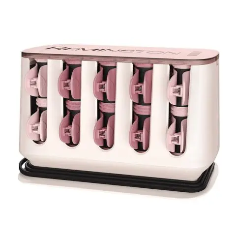 Загряващи ролки за къдрене Remington H9100 ProLUXE, 20 бр., Бързо загряване 90 сек., Кадифено покритие, Розово злато, (10924)