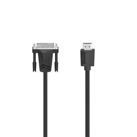 Кабел HAMA 200716, DVI-I Dual Link мъжко - HDMI мъжко, Ultra-HD, 4K, 3м, Черен, (35934412)