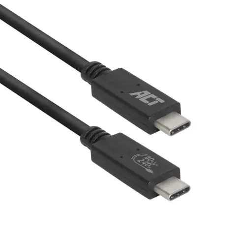 Кабел ACT USB-C - USB-C, 0.8 м / USB4, 40Gbps, 240W, сертифициран USB-IF, (35939736)