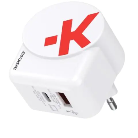 Адаптер-зарядно SKROSS Euro USB Charger AC65PD, USB-A, USB-C, (35937079)