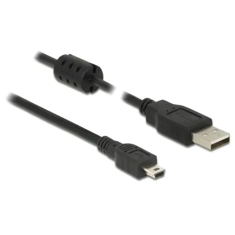 Кабел DeLock, USB-A мъжко - USB-B мъжко, USB 2.0, 2 м, Черен, (35936483)