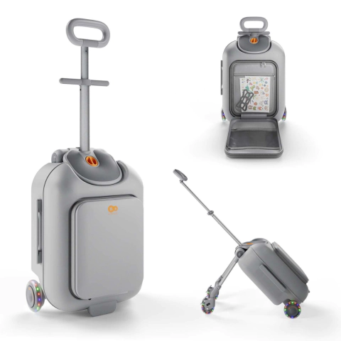 Куфар със седалка KINDERKRAFT CABBY, GREY, (35949813)