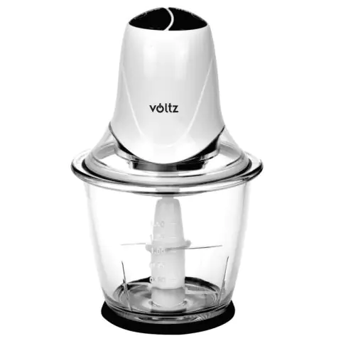 Чопър Voltz V51111B, 300W, Стъклена кана, 1.5 литра, 4 ножа, Бял, (555V51111B)