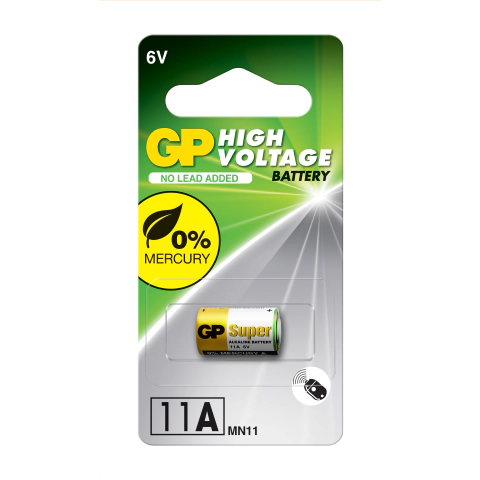 Алкална батерия GP А11 6V за дистанционни /5бр./pack цена за 1 бр./, (35932511)