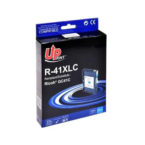 Мастило гел UPRINT GC41M, RICOH, 36ml, 2500 копия, 405762, Cyan, (35933700)