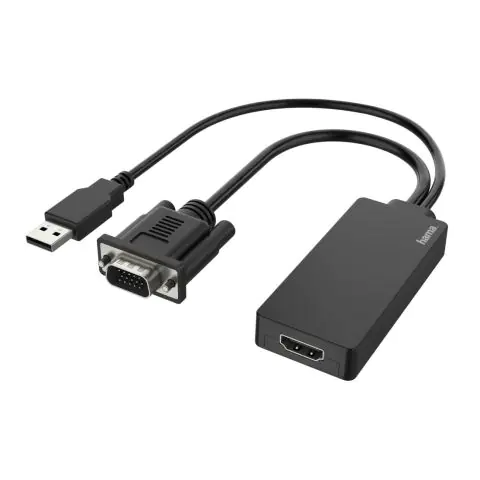 Конвертор HAMA, VGA+USB мъжко - HDMI женско, Full HD 1080p, Черен, (35935230)