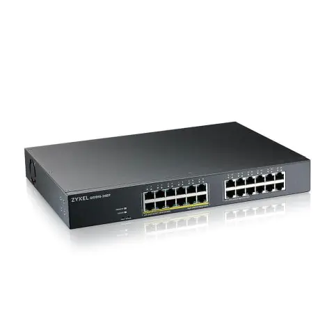 Суич ZyXEL GS1915-24EP, 24-портов, Gigabit, Управляем, Монтаж в шкаф, PoE, (35935799)