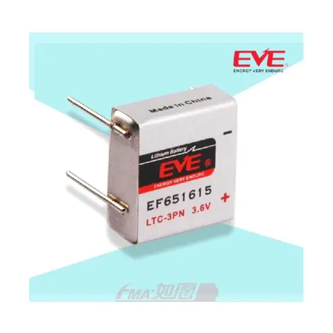 Литиево тионилхлоридна батерия LTC-3PN EP651615 industrial 3,6V 400mAh EVE BATTERY, (35934459)