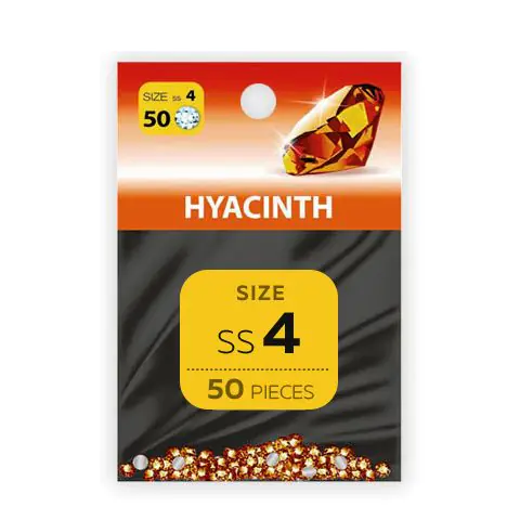 Декоративни камъчета за маникюр HYACINTH, 1.6 мм SS4, пакет 50 бр, (35923249)