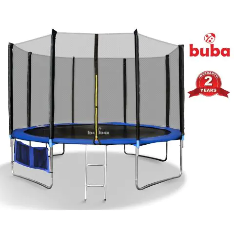 Детски батут Buba 12FT (366 см) с мрежа и стълба, (15599)