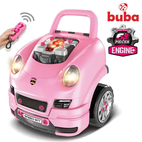 Детски интерактивен автомобил/игра Buba Motor Sport, 008-977 розов, (15125)