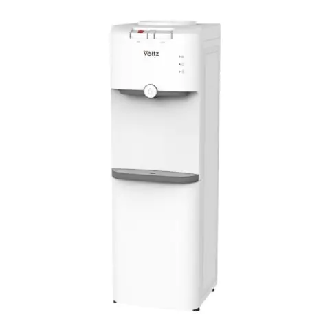 Компресорен диспенсър за вода Voltz OV1449B, С шкаф, Защита от деца, 85/420W, 10-90C, Бял, (20336)